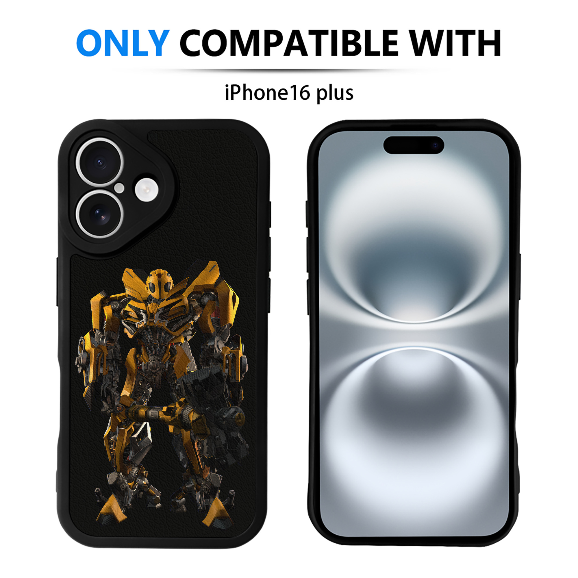 （画像用） Transformers トランスフォーマー 【iPhone 16シリーズ対応】シリコンスマホケース（レザー調） 材質：シリコン